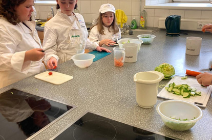 Abschluß mit Pizza und knackigem Salat