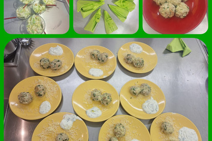 Bärlauchknödel mit Käse und Butter