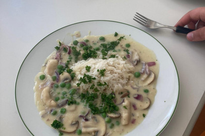 Hähnchengeschnetzeltes mit Reis