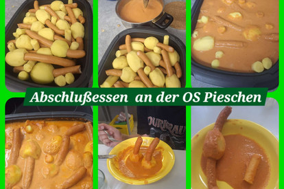 Kartoffel Hot Dog und Pancake