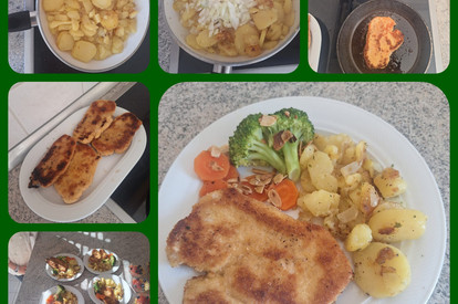 Abschlusstag Schnitzel mit Bratkartoffeln