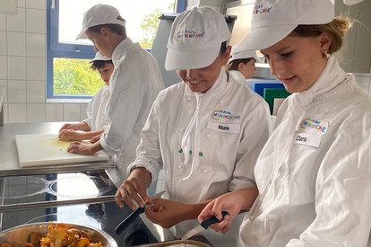 Semmeltaler mit Pfifferlingen und Putengeschnetzeltes, Serviette Igel