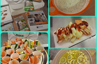 Apfelpommes, Kraüterquark und Affenbowle