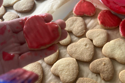 Muttertag- Herzkekse und Herzserviette