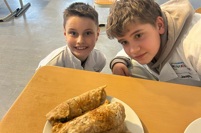 Herzhaftte Pfannkuchen mit Spinat und Feta, Kinderpunsch